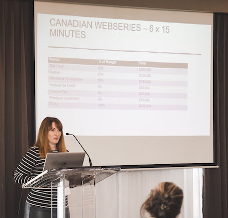 Lisa Broadfoot instructing Business Affairs: Building Blocks for Producers. Photo Credit: Claire Fraser - Photography & Videography.